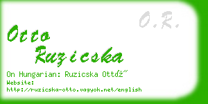 otto ruzicska business card